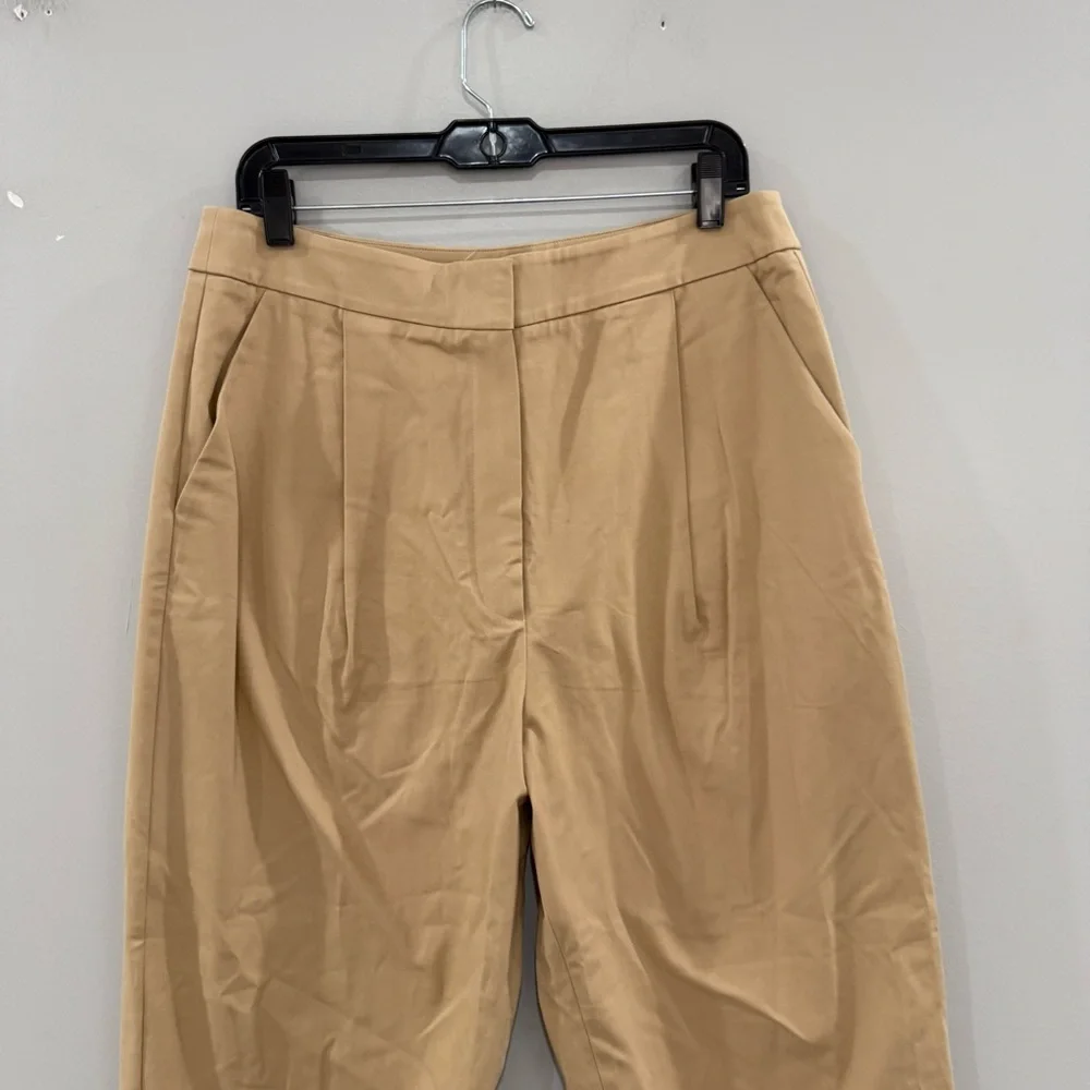 NWT Anthropologie Exquise Pants Chino Rolled-Hem in Cedar Tan
